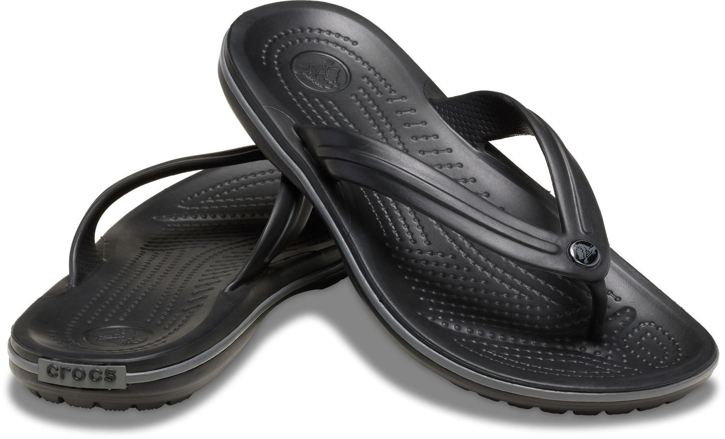 ADULTS CROCBAND FLIP BLK/SGY