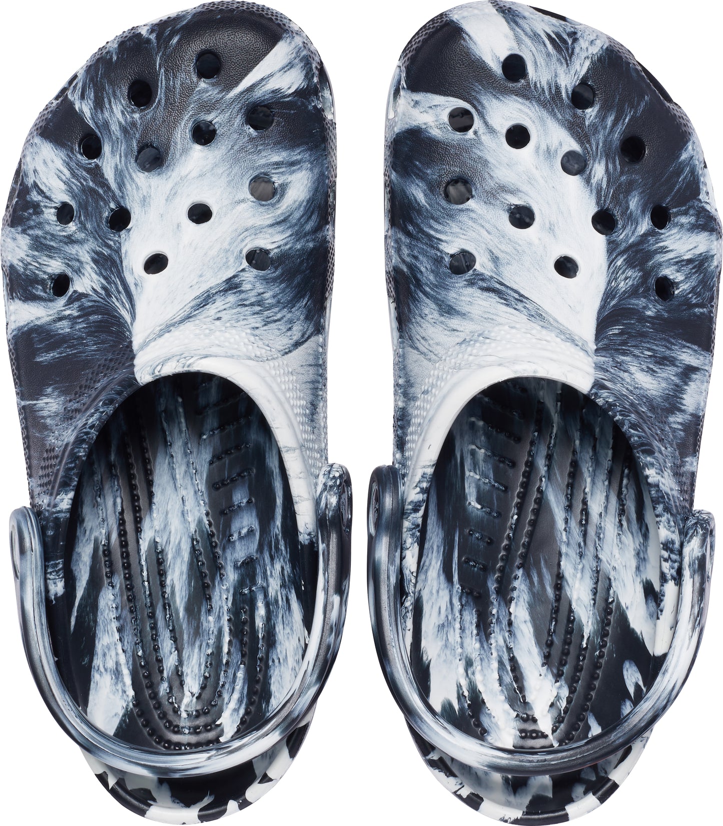 ADULTS CLASSIC MARBLED CLOG WHITE/BLACK
