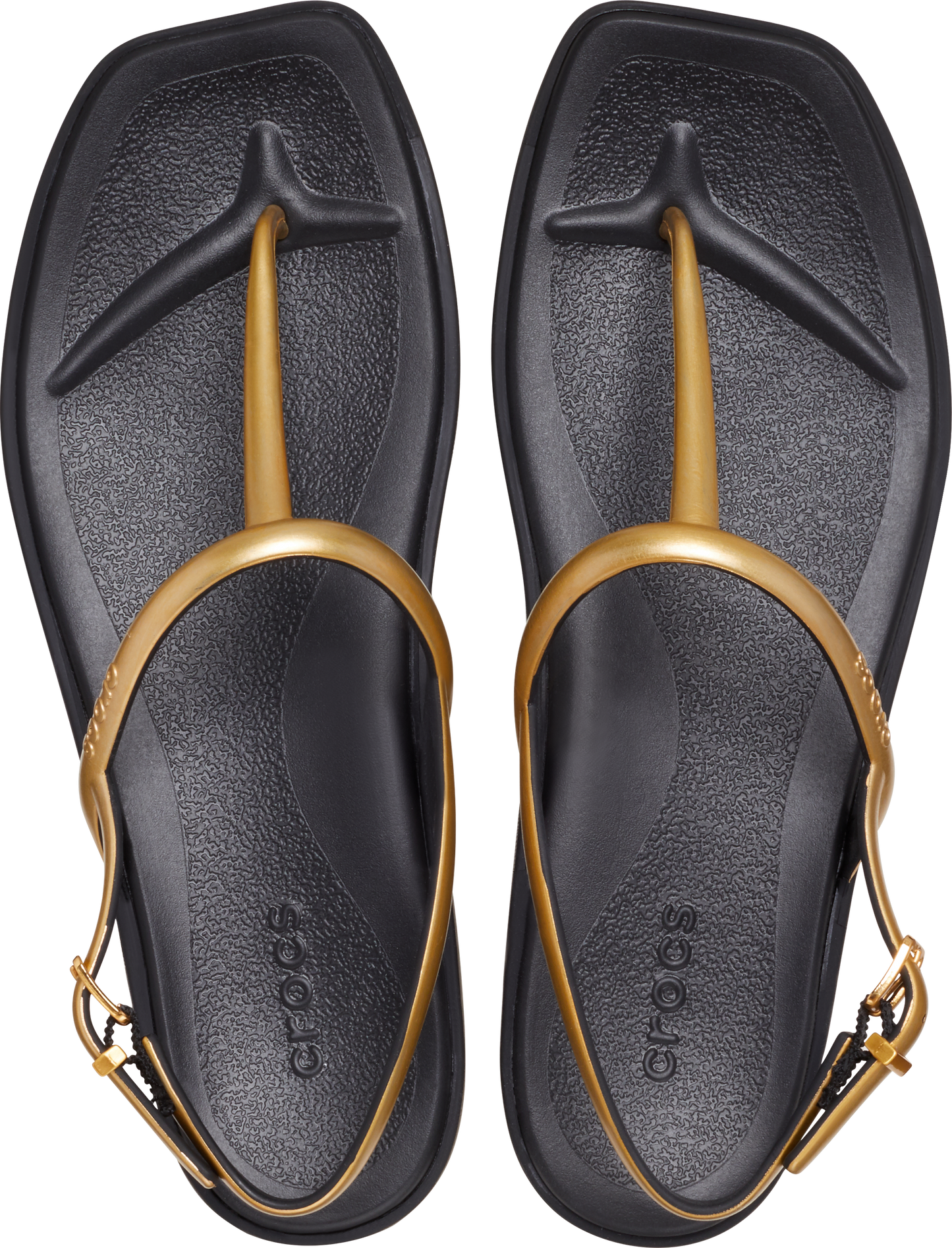 WOMENS MIAMI METALLIC THONG FLIP BLACK