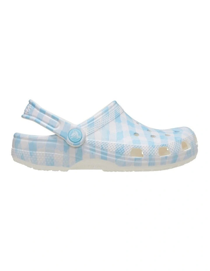 ADULTS CLASSIC GINGHAM CLOG BLUE
