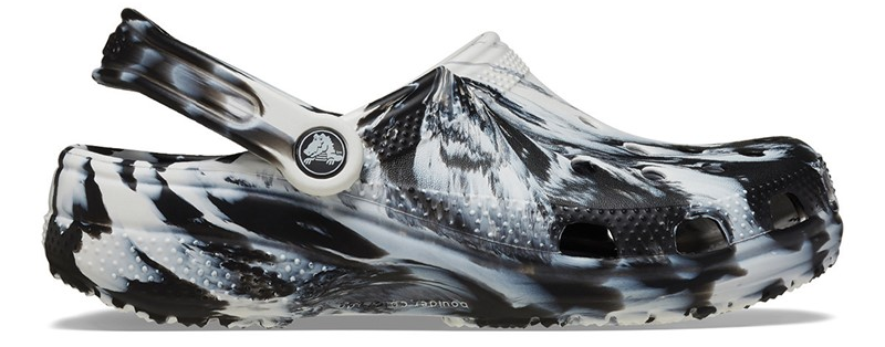 ADULTS CLASSIC MARBLED CLOG WHITE/BLACK