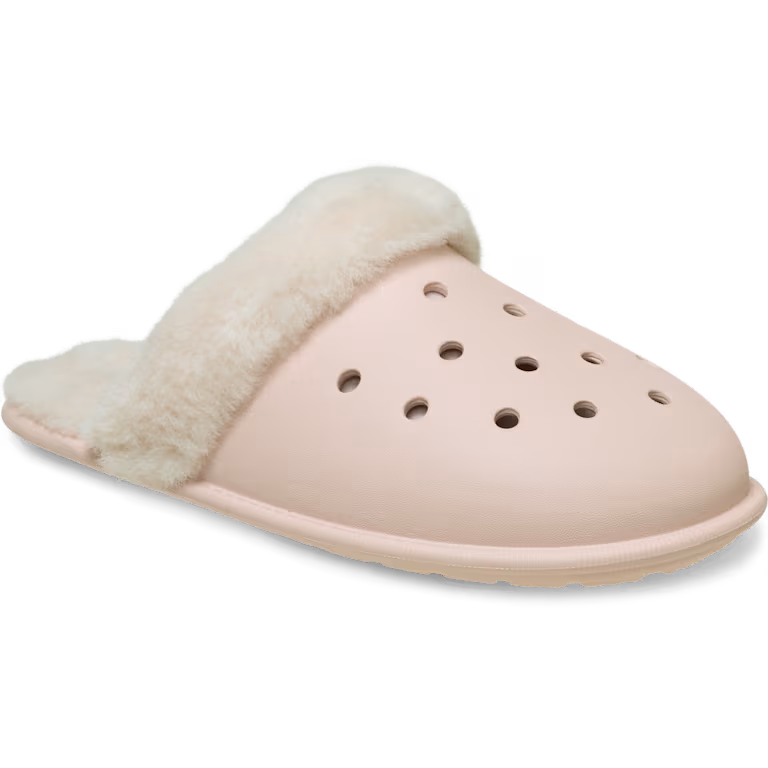 Crocs Adults Classic Fuzz Scuff Quartz