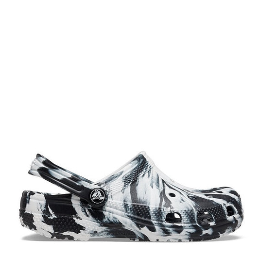 ADULTS CLASSIC MARBLED CLOG WHITE/BLACK