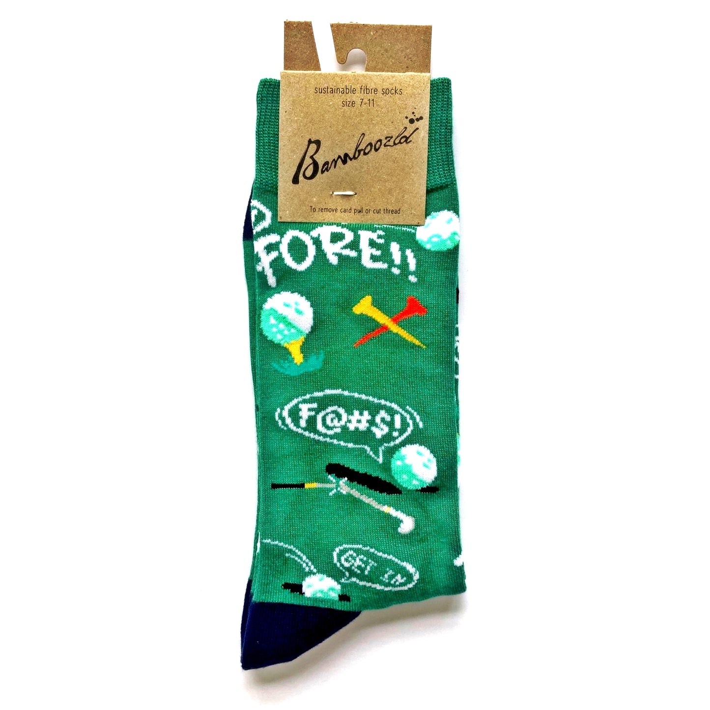MENS BAMBOO SOCKS GOLF FORE GREEN