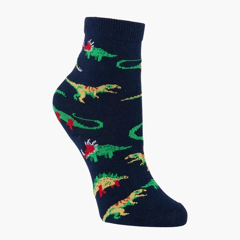 KIDS DINOSAURS BAMBOO SOCK NAVY