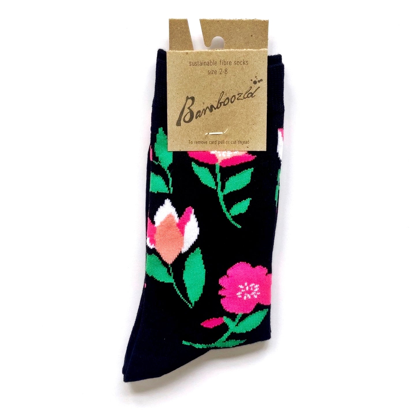 WOMENS BAMBOO SOCKS MAGNOLIA BLACK