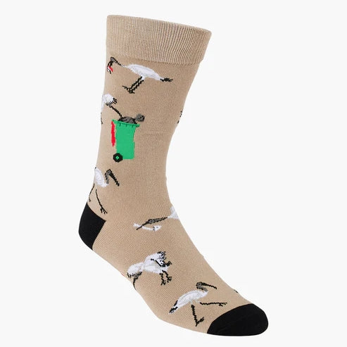 MENS BIN CHICKEN BAMBOO SOCK STONE