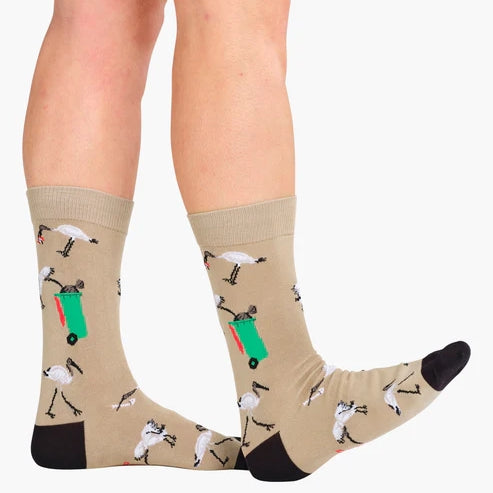 MENS BIN CHICKEN BAMBOO SOCK STONE