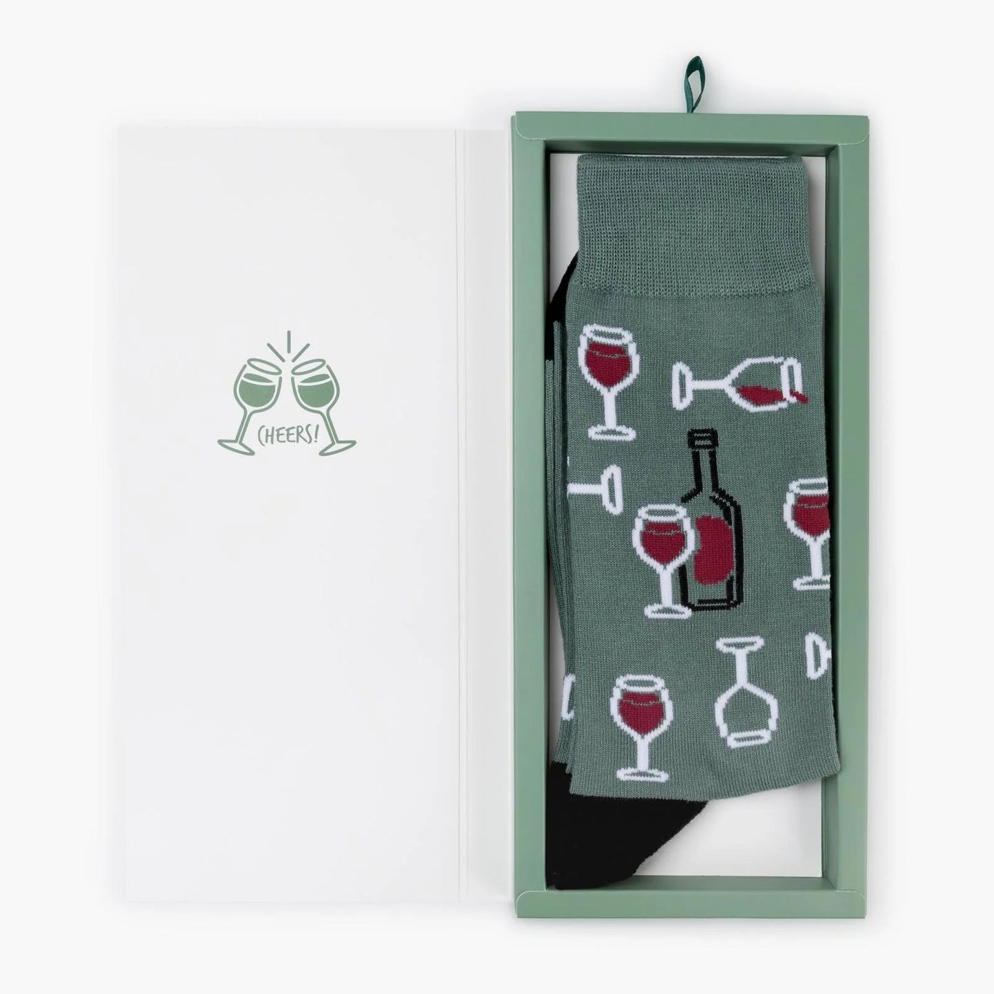 MENS FINE WINE BAMBOO SOCK CARD KHAKI