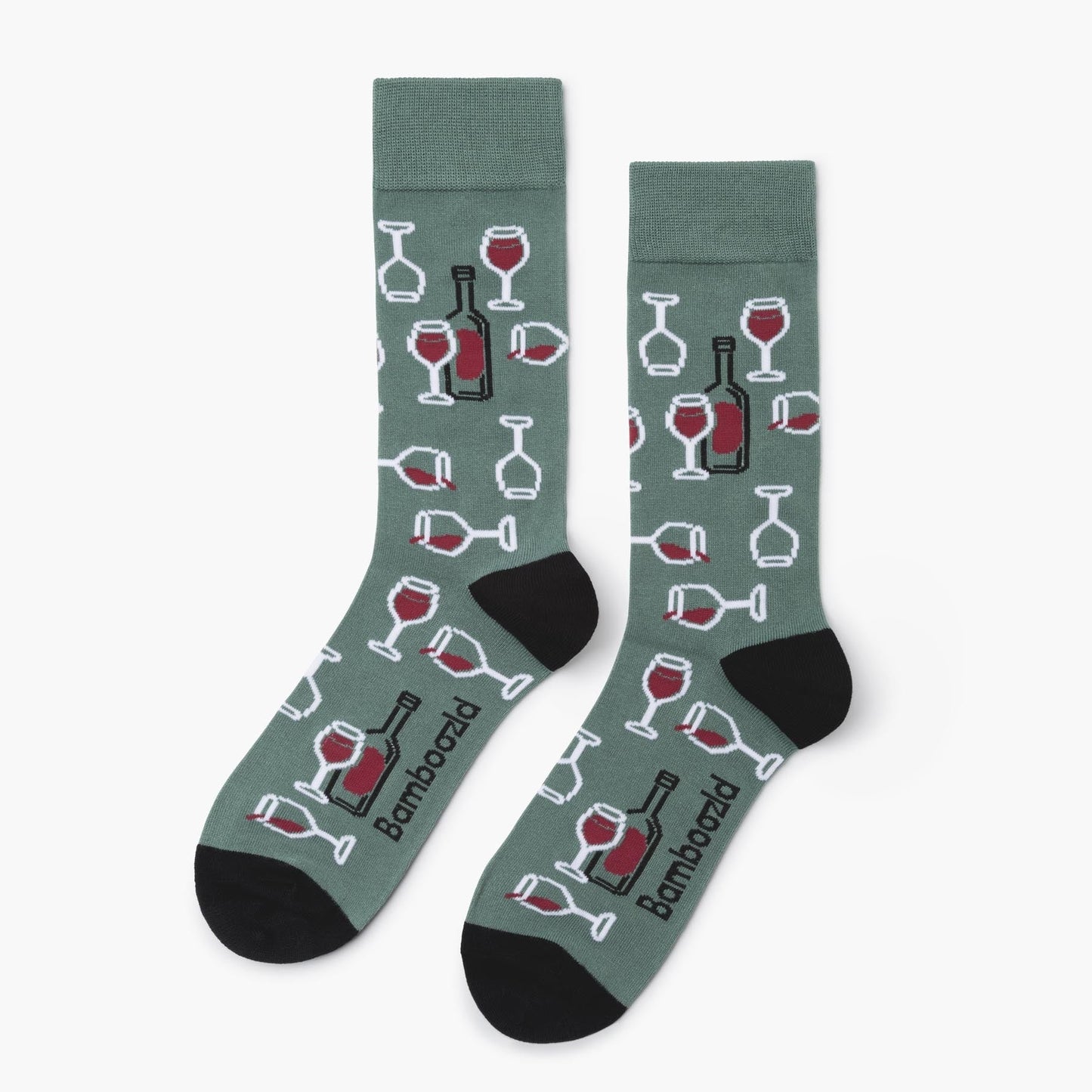 MENS FINE WINE BAMBOO SOCK CARD KHAKI