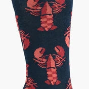 MENS LEROY LOBSTER BAMBOO SOCK NAVY