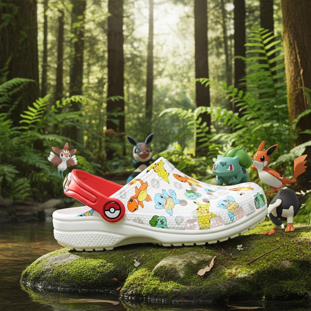 Crocs Kids Classic Pokemon Clog White Multi