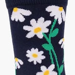 WOMENS DAISIES BAMBOO SOCK NAVY