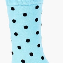 WOMENS DOTTY BAMBOO SOCK - BLUE