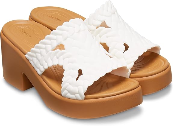 WOMENS BROOKLYN WOVEN SLIDE HEEL CHALK