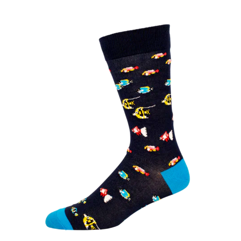 Bamboozled Mens Schools in Bamboo sock - Navy