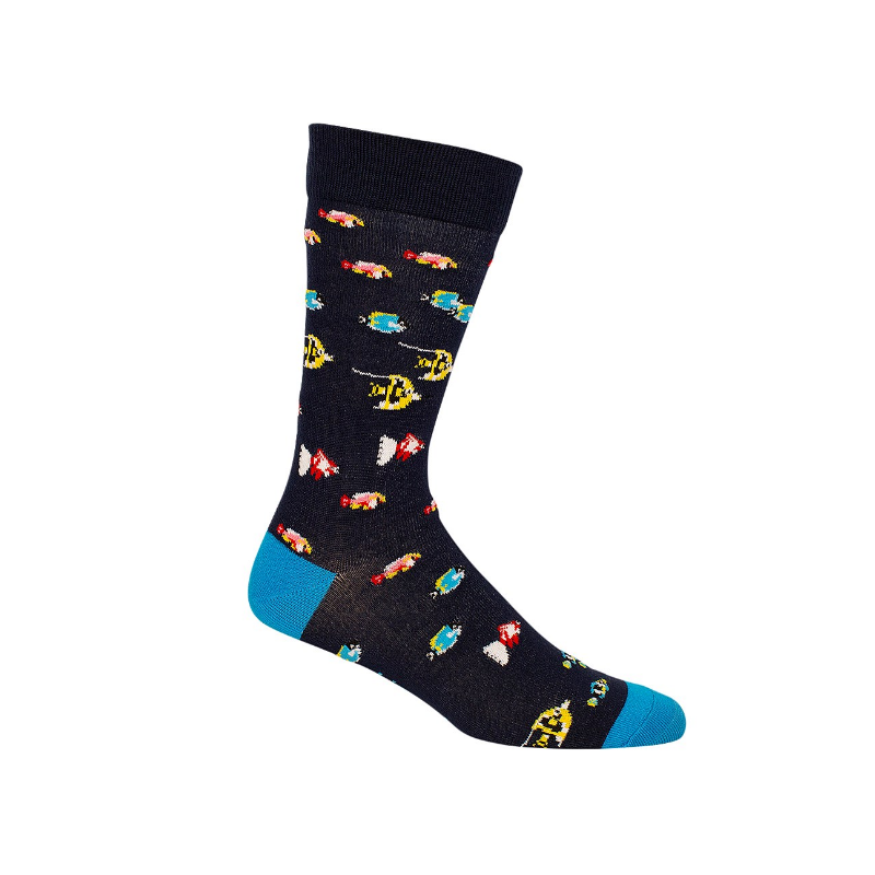 Bamboozled Mens Schools in Bamboo sock - Navy