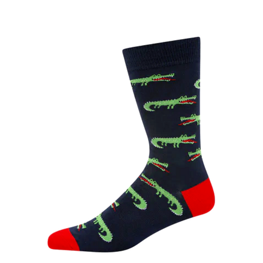 Bamboozld Mens Gators Bamboo Sock Navy