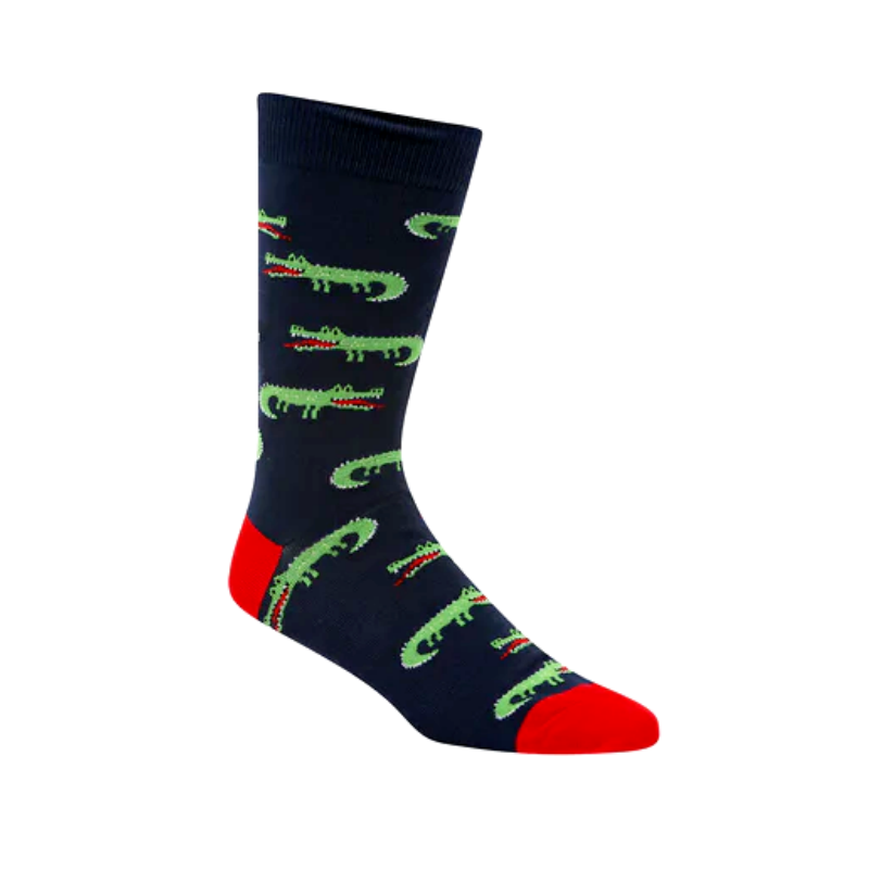 Bamboozld Mens Gators Bamboo Sock Navy