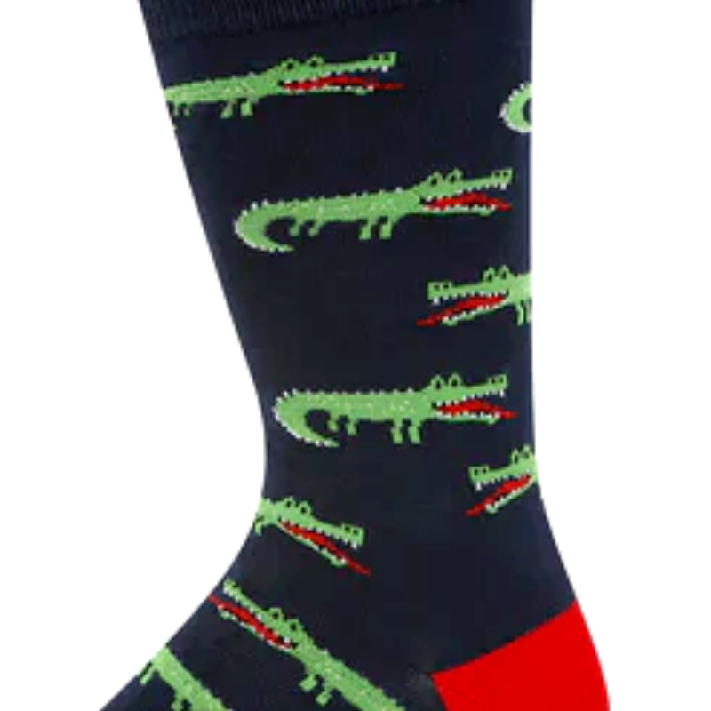 Bamboozld Mens Gators Bamboo Sock Navy