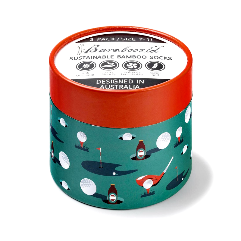 Bamboozld Mens Weekender Away Socks 3PK Gift Can Multi