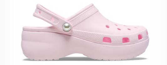 WOMENS CLASSIC PLATFORM PEARL CLOG PINK MILK
