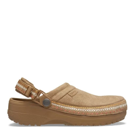 Crocs Adults Classic Crafted Vegan Suede Stitch Sepia