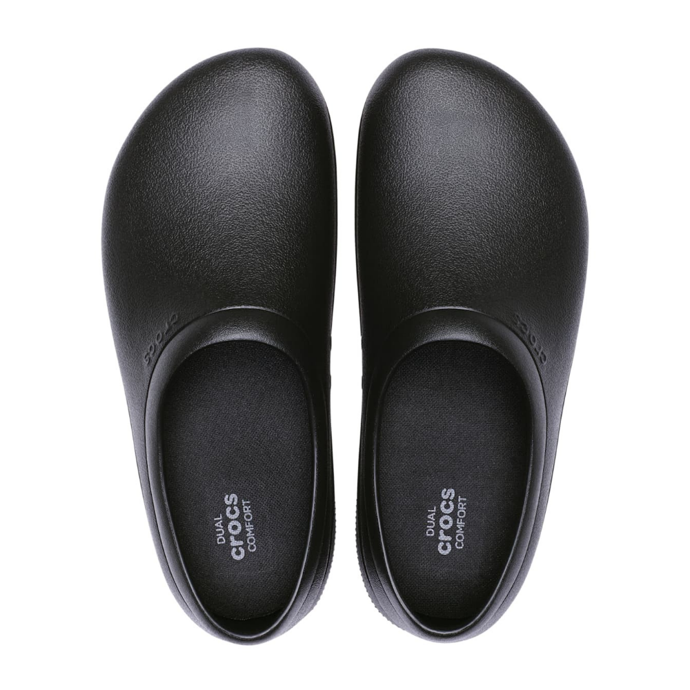 Crocs Adults On The Clock Work Slip On Black