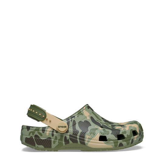 Crocs Kids Classic Snap BackStrap Camo Clog