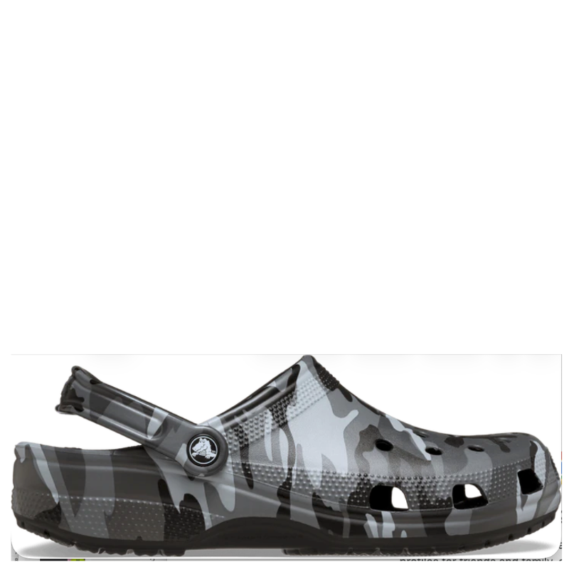 Crocs Adults Classic Camouflage Clog Black/Slate Grey
