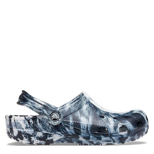 Crocs Adults Classic Clog Marbled White/Black