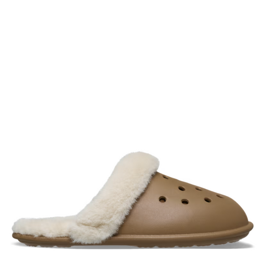 Crocs Adults Classic Fuzz Scuff Sepia