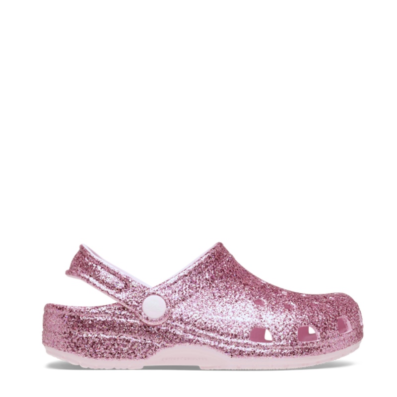 Crocs Kids Classic Clog Chunky Glitter Pink Milk
