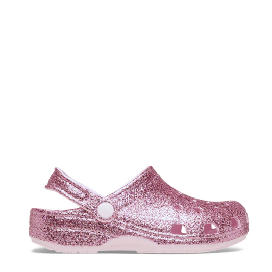 Crocs Kids Classic Clog Chunky Glitter Pink Milk