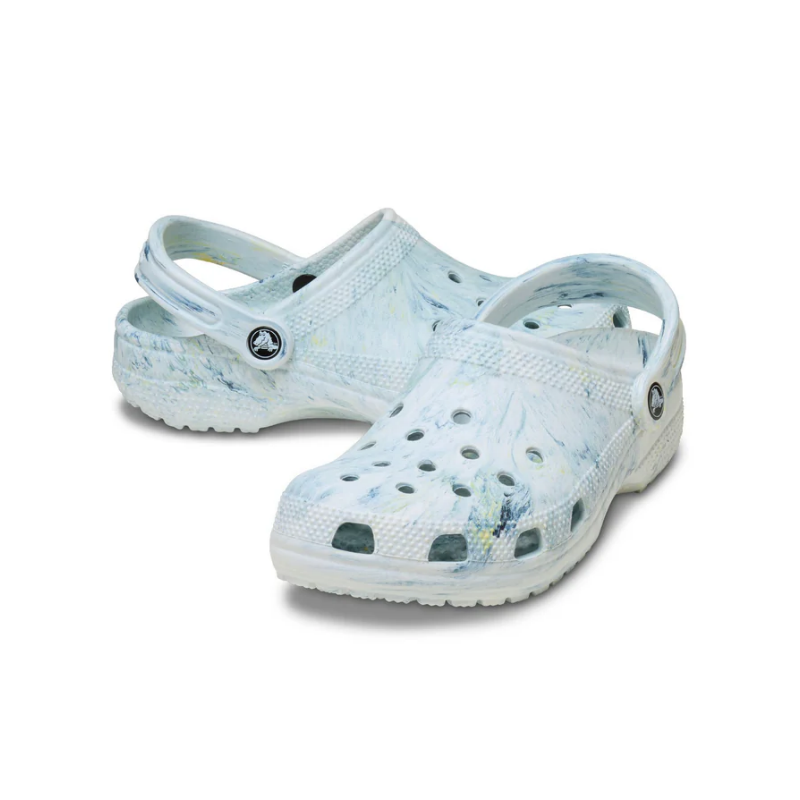 Crocs Adults Classic Watercolour Marbled Clog Navy Swirl