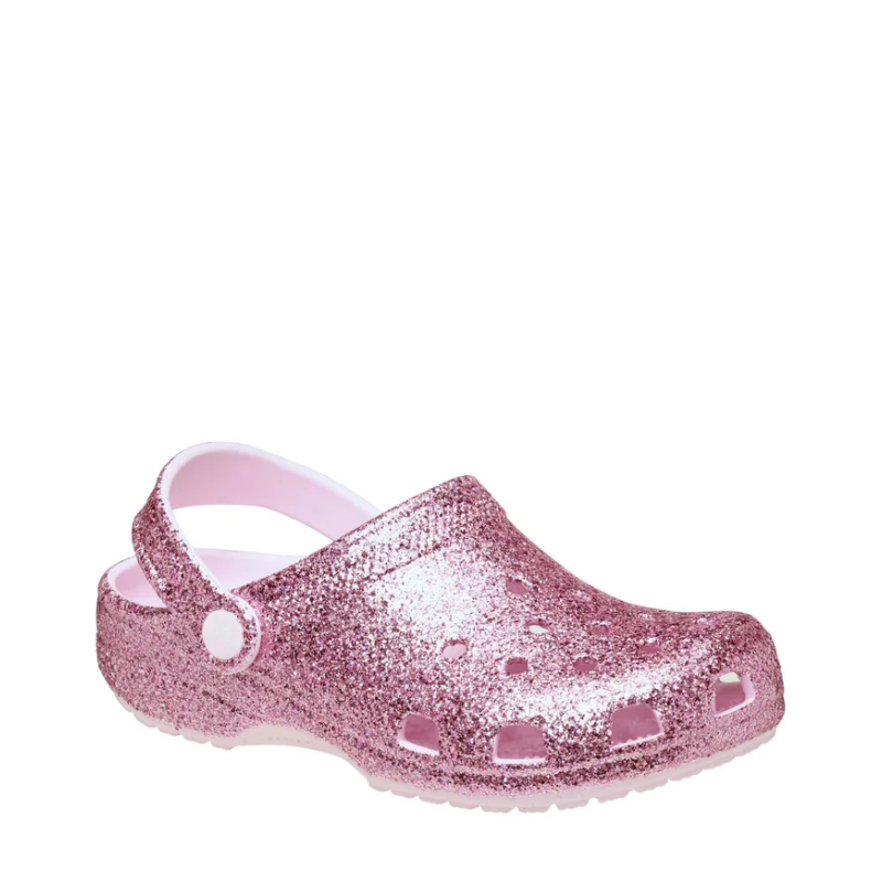 Crocs Toddler Classic Clog Chunky Glitter Pink Milk