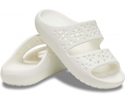 CLASSIC FLORAL CUT OUT SANDAL CHALK