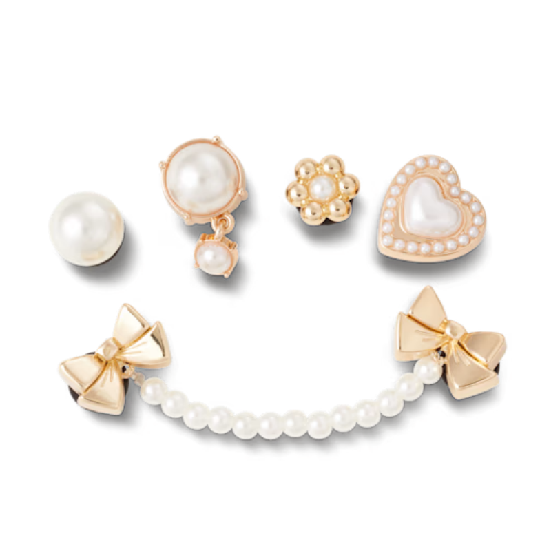 Jibbitz Pack - Pearly Gold 5 Pack
