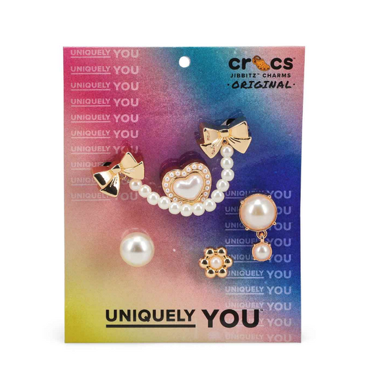 Jibbitz Pack - Pearly Gold 5 Pack