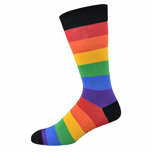MENS BAMBOO SOCKS PRIDE STRIPE