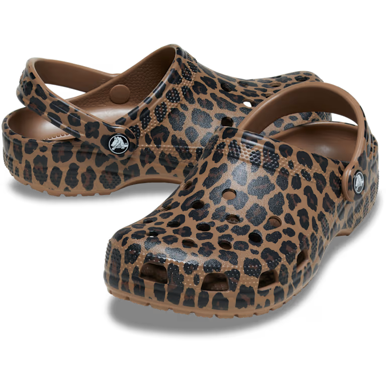 Crocs Adults Classic Animal Clog Sepia/Leopard