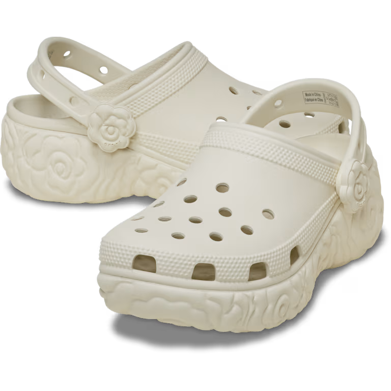Crocs Adults Classic Platform Bloom Clog Summit White