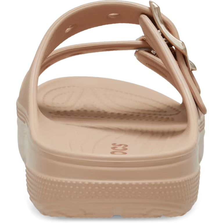 Crocs Womens Saturday Metallic Buckle Sandal  Blush