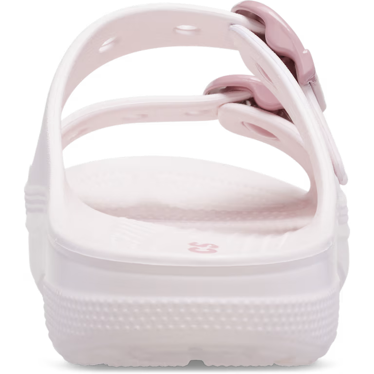 Crocs Womens Saturday Enamel Buckle Sandal Bubble Ice