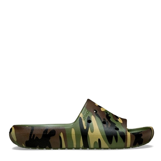 Crocs Adults Classic Camouflage Slide V2 Army Green Multi