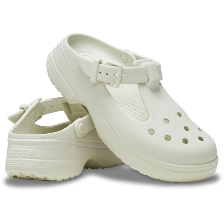 Crocs Womens Classic Mary Jane Clog Linen