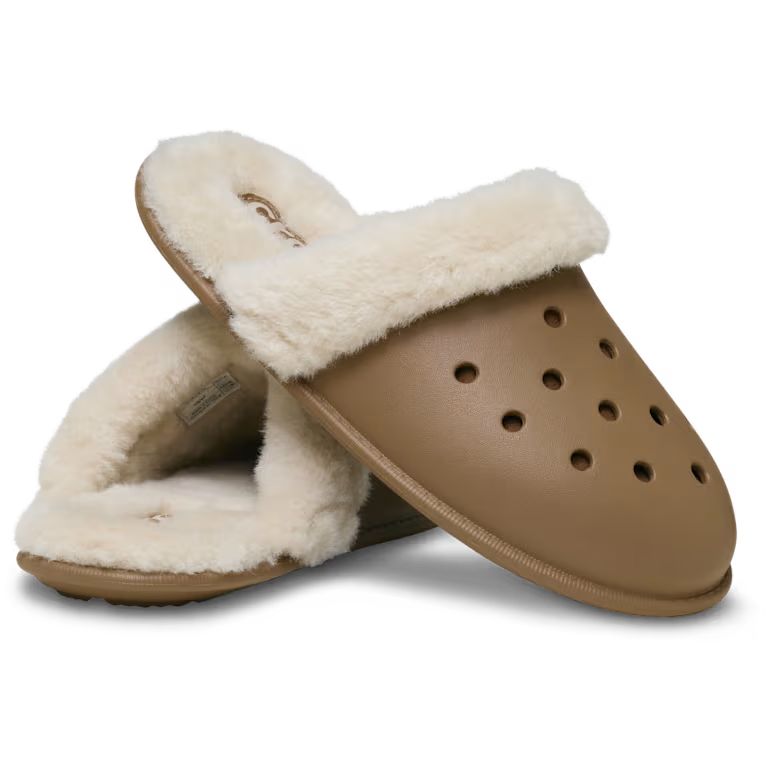 Crocs Adults Classic Fuzz Scuff Sepia