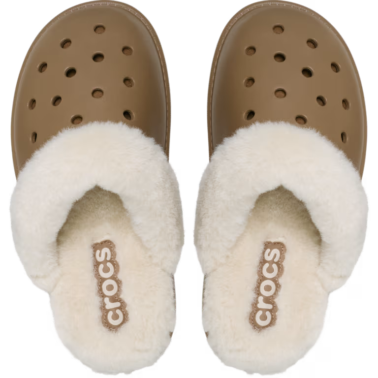 Crocs Adults Classic Fuzz Scuff Sepia