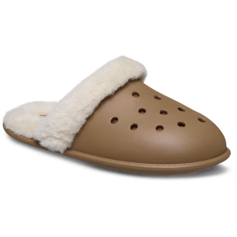 Crocs Adults Classic Fuzz Scuff Sepia