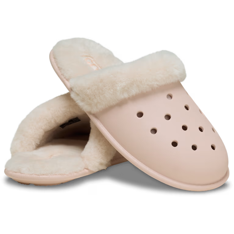 Crocs Adults Classic Fuzz Scuff Quartz